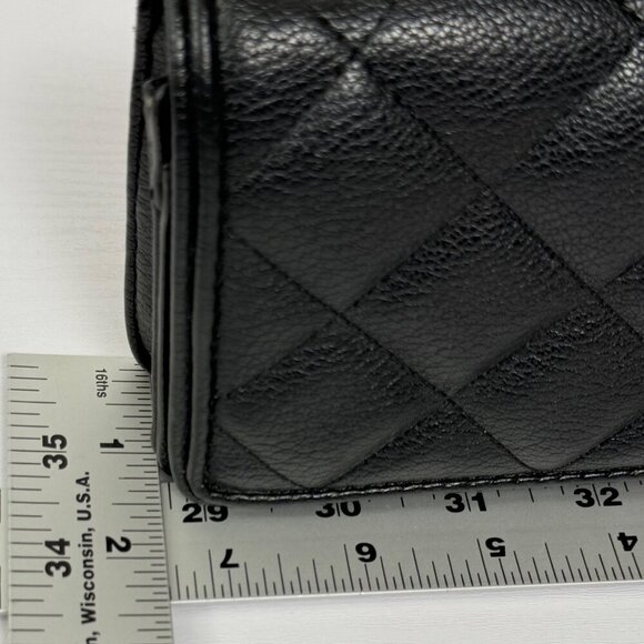 DKNY Mini Quilted Crossbody Bag Black Rectangular Rivi Chain Clutch Purse - Picture 6 of 11